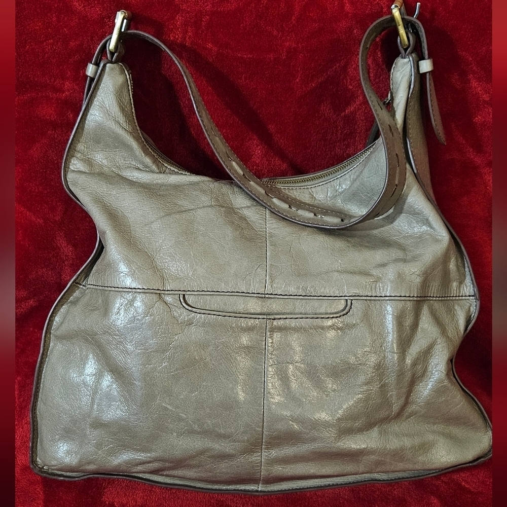 HOBO Gray Leather Satchel with Slouchy Silhouette - Picture 3 of 9